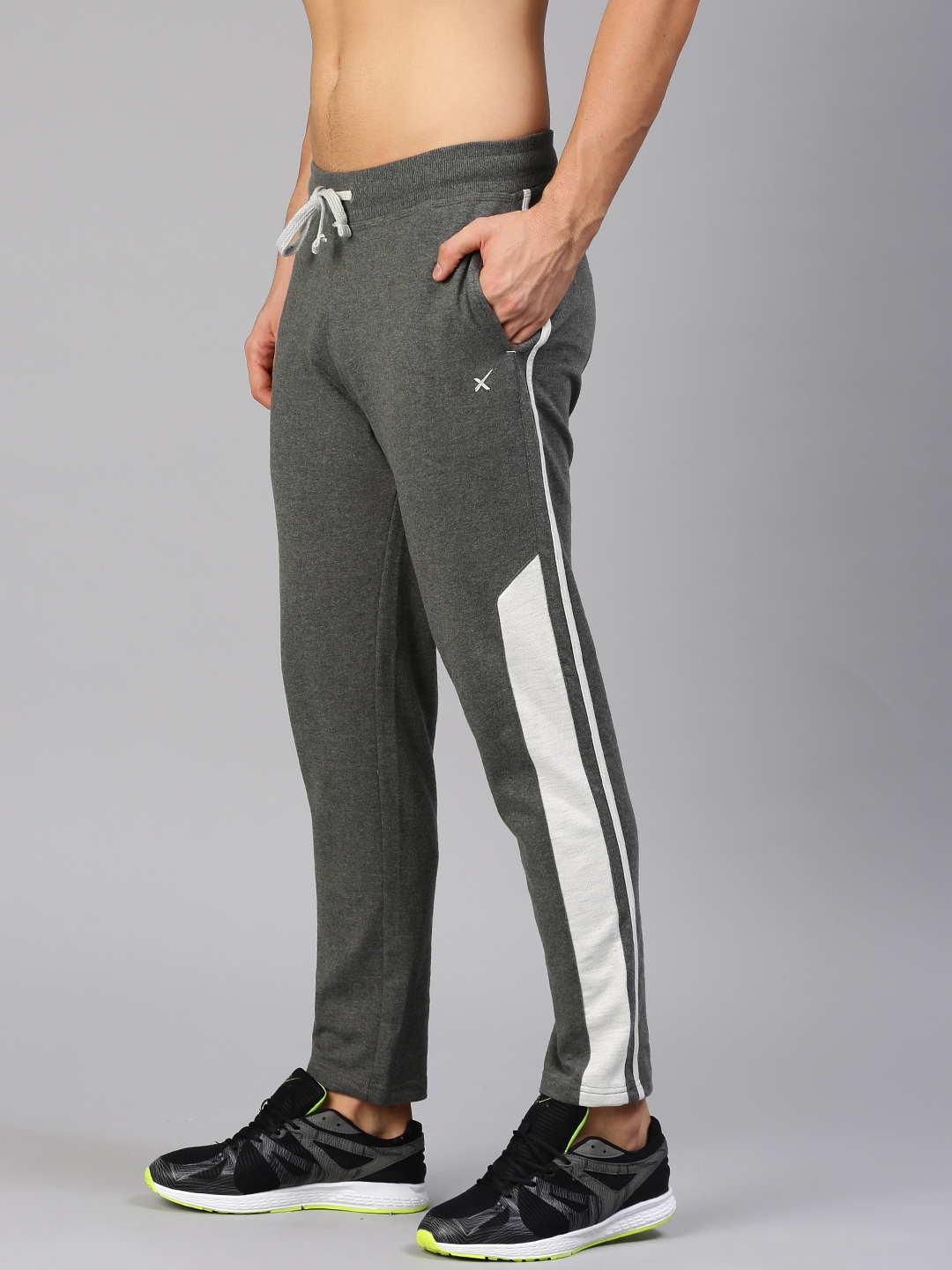hrx grey track pants