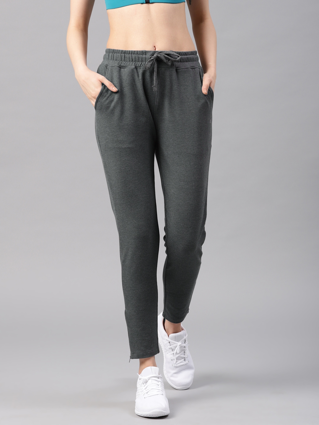 hrx grey track pants