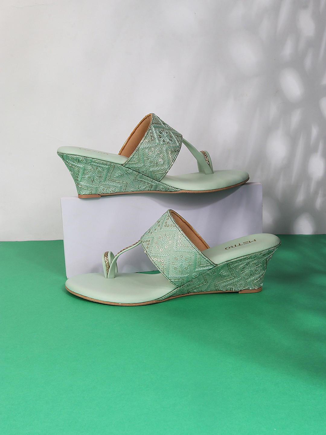 Buy Metro Embroidered Wedge Heels Heels for Women 23495916 Myntra