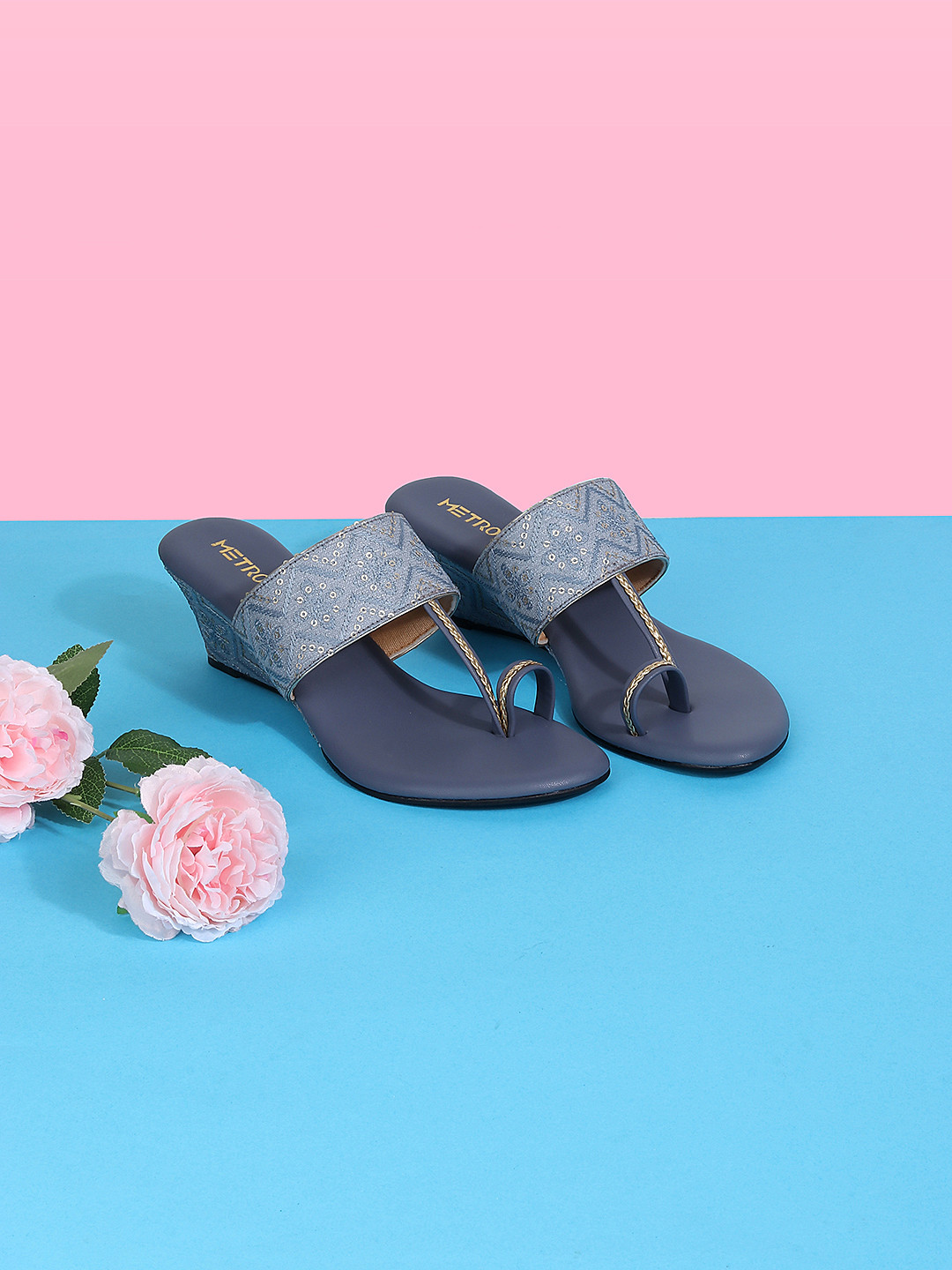 Buy Metro Embroidered Wedge Heels Heels for Women 23495930 Myntra