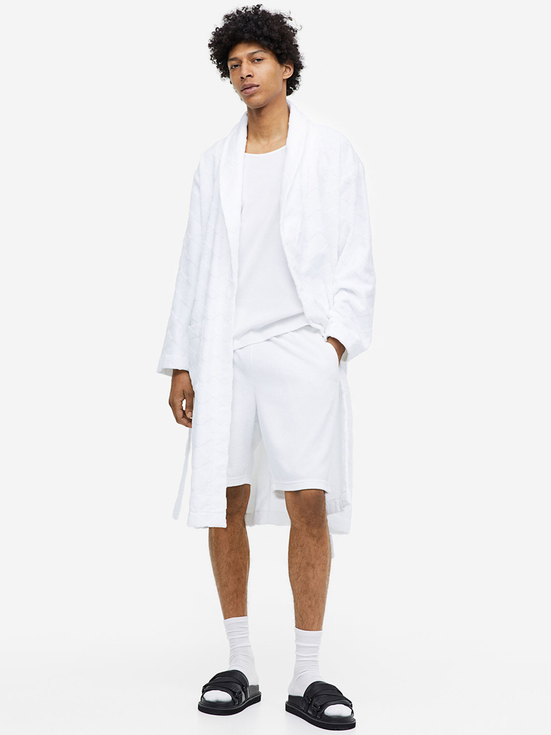 Buy H&M Pure Cotton Terry Dressing Gown Robe for Men 23498430 Myntra