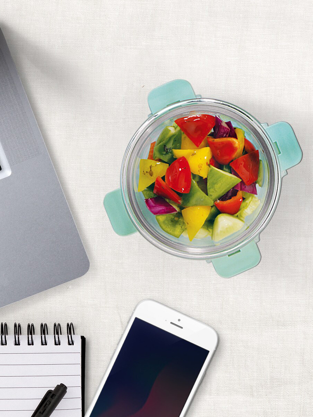 Buy Allo Green & Transparent 3 Pieces Leak Proof Food Containers