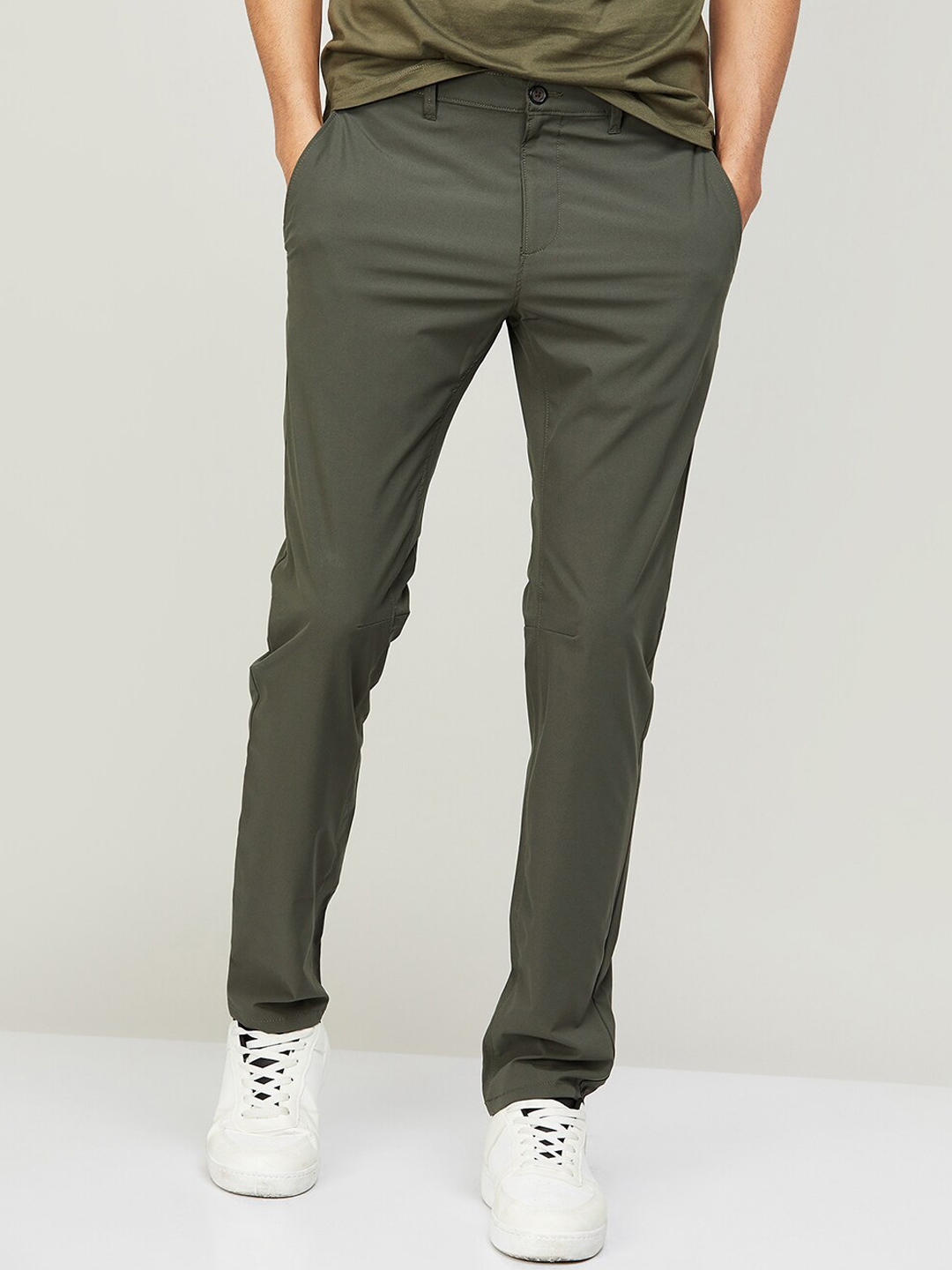 Buy Bossini Men Mid Rise Chinos Trousers - Trousers for Men 23504990 ...