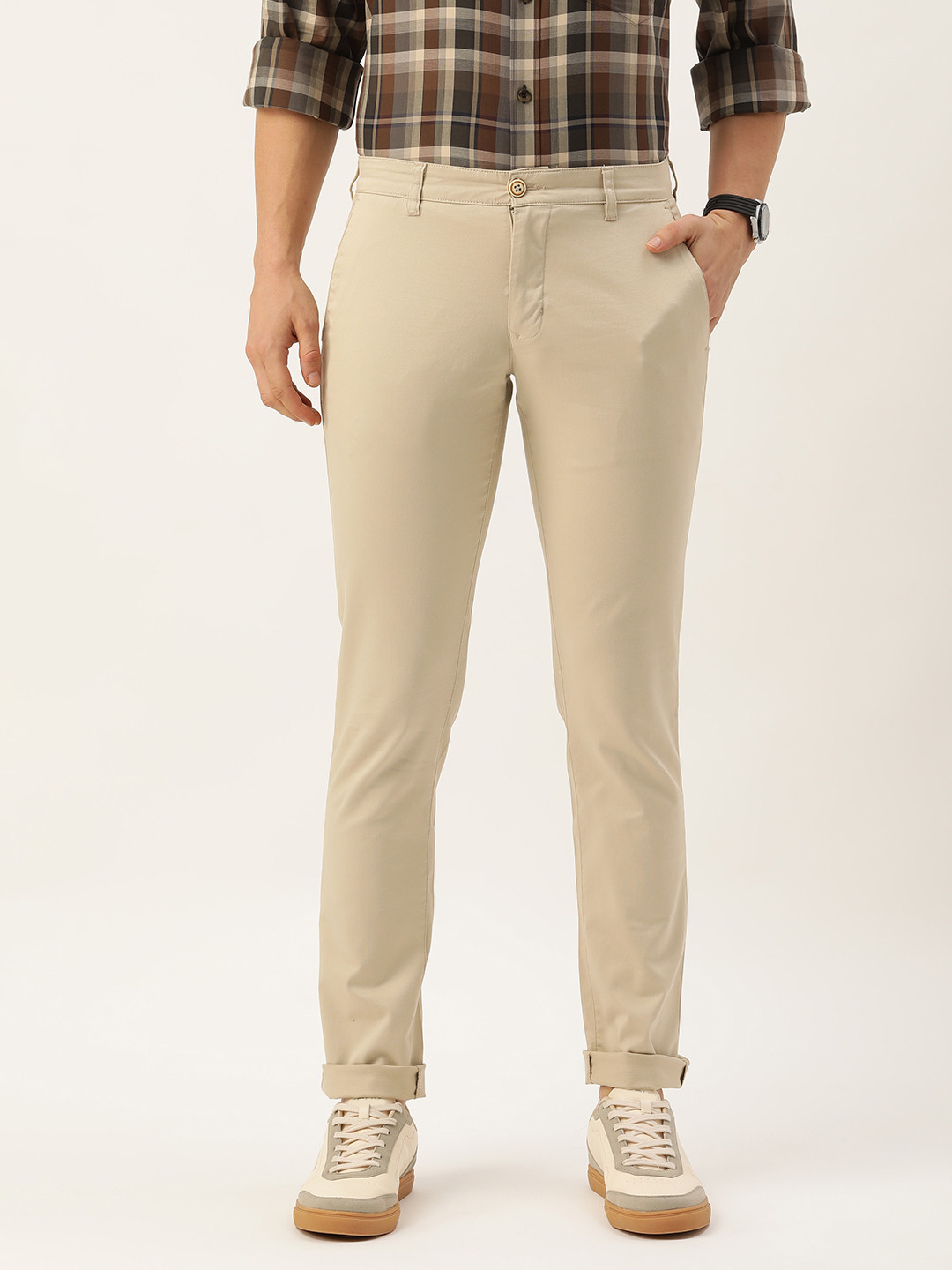Buy Parx Men Tapered Fit Low Rise Chinos - Trousers for Men 23529620 ...