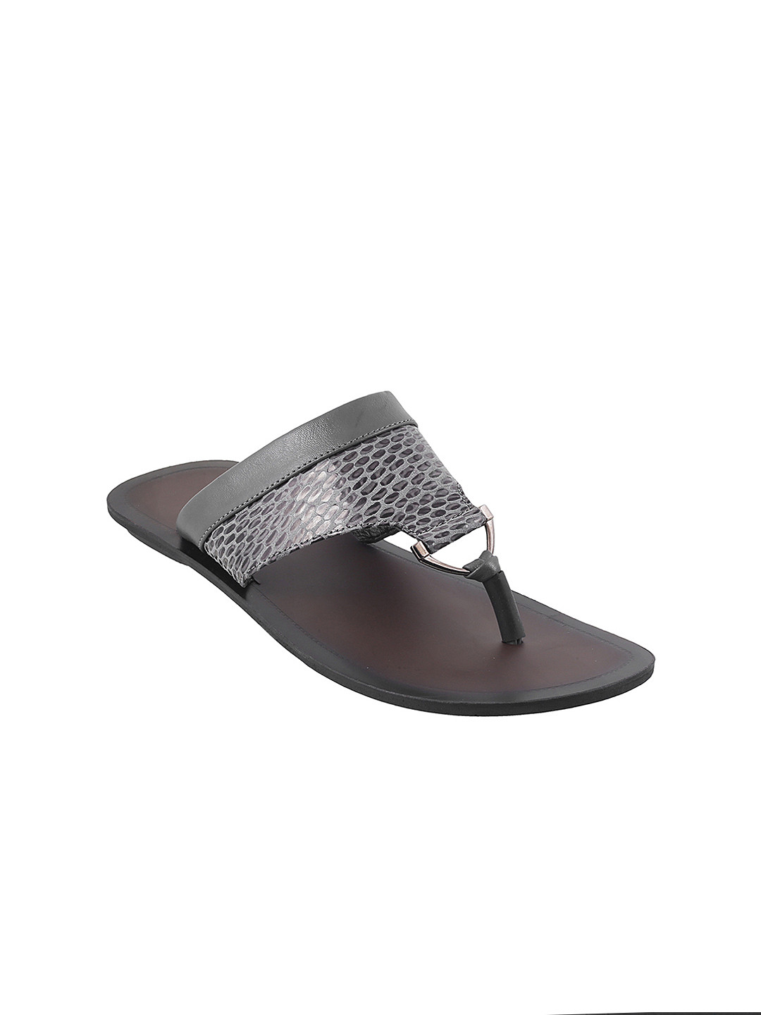Buy Mochi Men Grey Leather Sandals Sandals for Men 2353020 Myntra