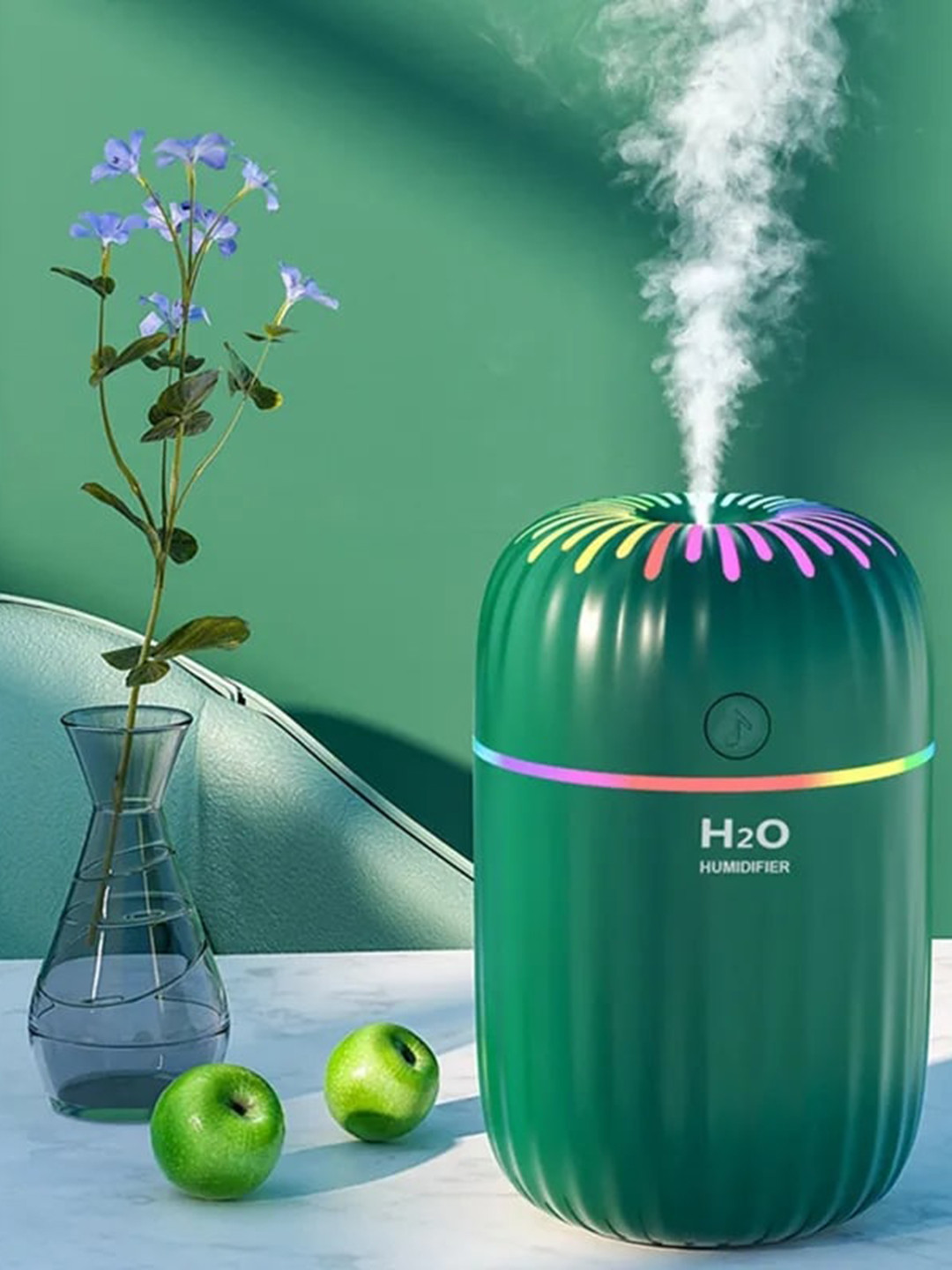 Buy CHOCOZONE Green Humidifier Aroma Oil Diffuser With Colour Light