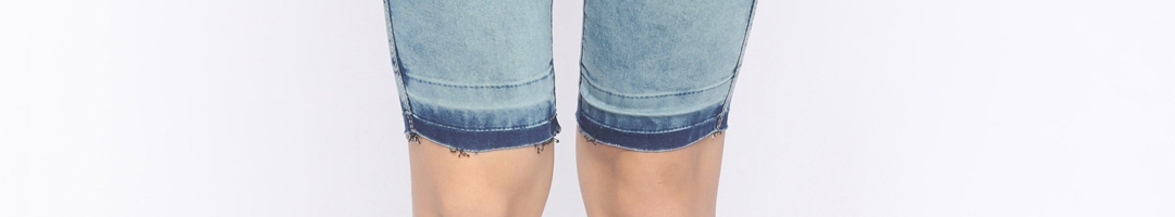 Buy Code 61 Women Blue Washed Slim Fit Denim Shorts - Shorts for Women ...