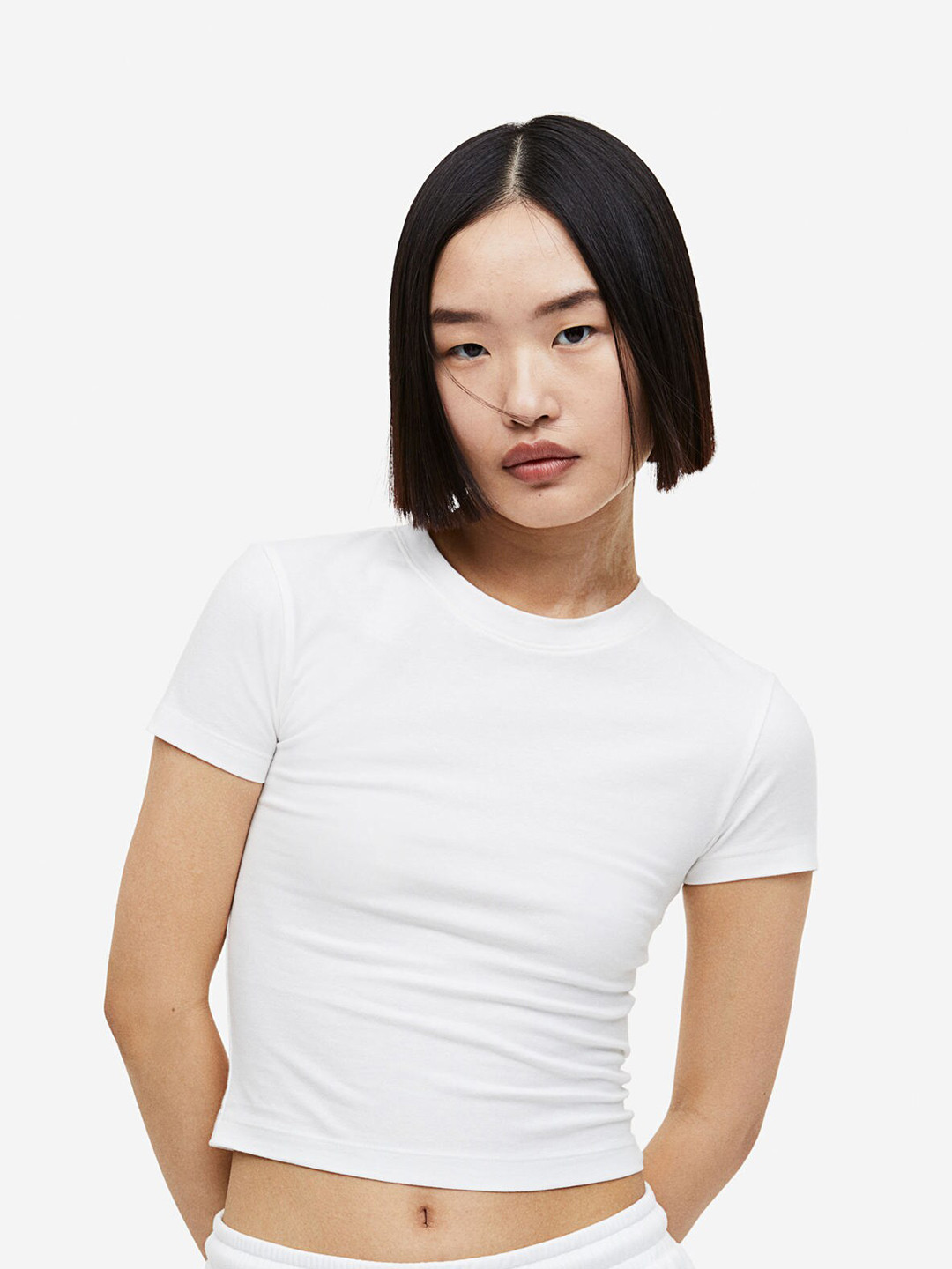 Buy H&M 2 Pack Cropped T Shirts Tshirts for Women 23539678 Myntra