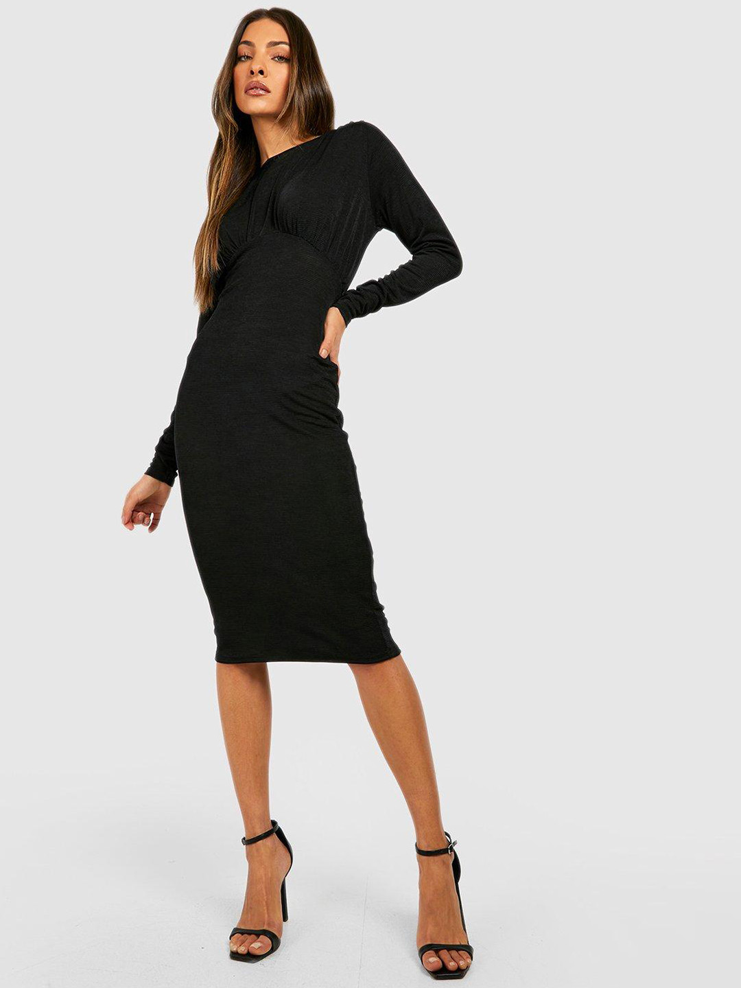 Buy Boohoo Ribbed Sheath Dress Dresses for Women 23542308 Myntra