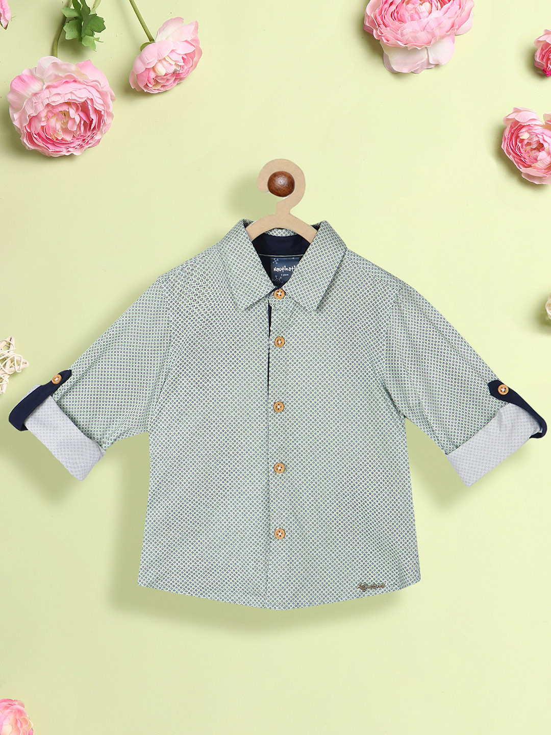 Nautinati Boys Printed Pure Cotton Shirt With Shorts main image 1