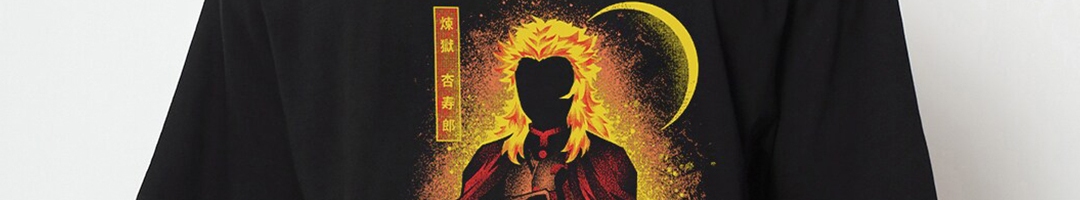 Buy COMICSENSE Men Anime Printed Demon Slayer Flame Hashira Cotton ...