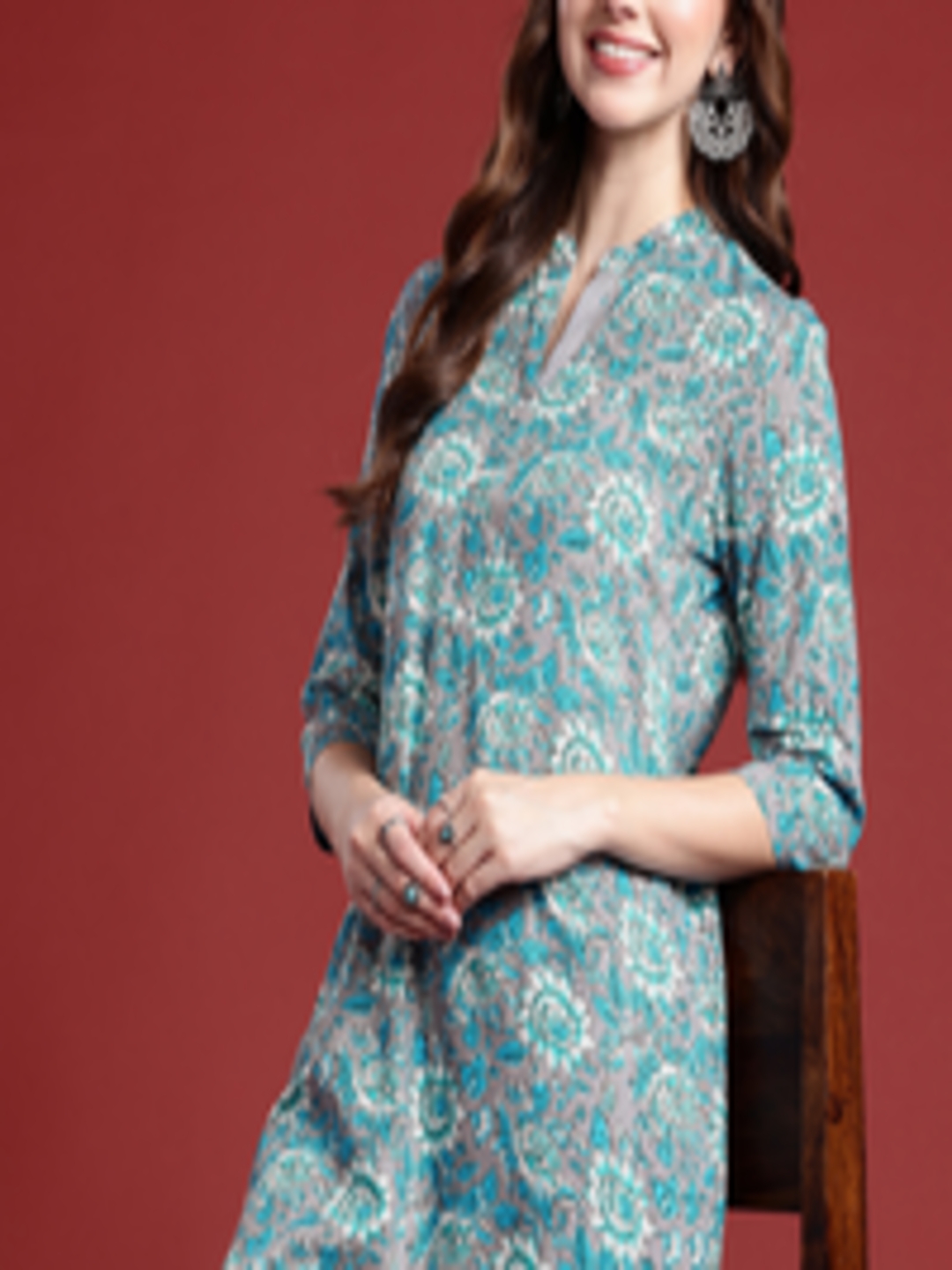 Buy Anouk Women Floral Printed Regular Kurta With Trousers - Kurta Sets ...