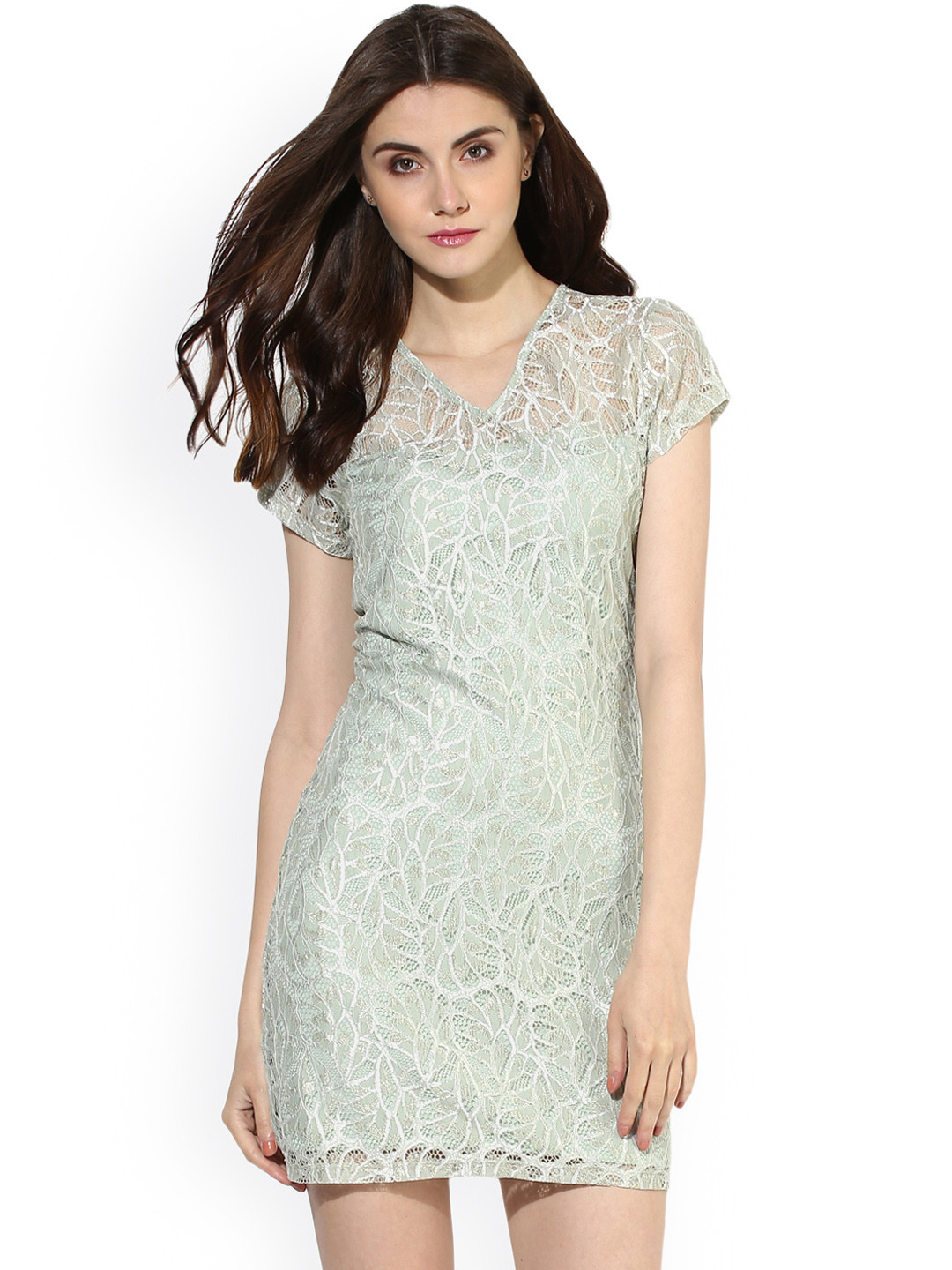 Buy Kazo Women Green Lace Sheath Dress Dresses for Women 2355525 Myntra