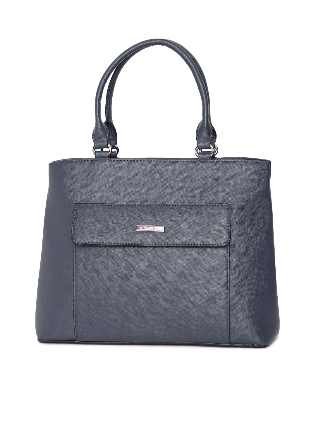Buy David Jones Navy Solid Handheld Bag Handbags for Women 2355661