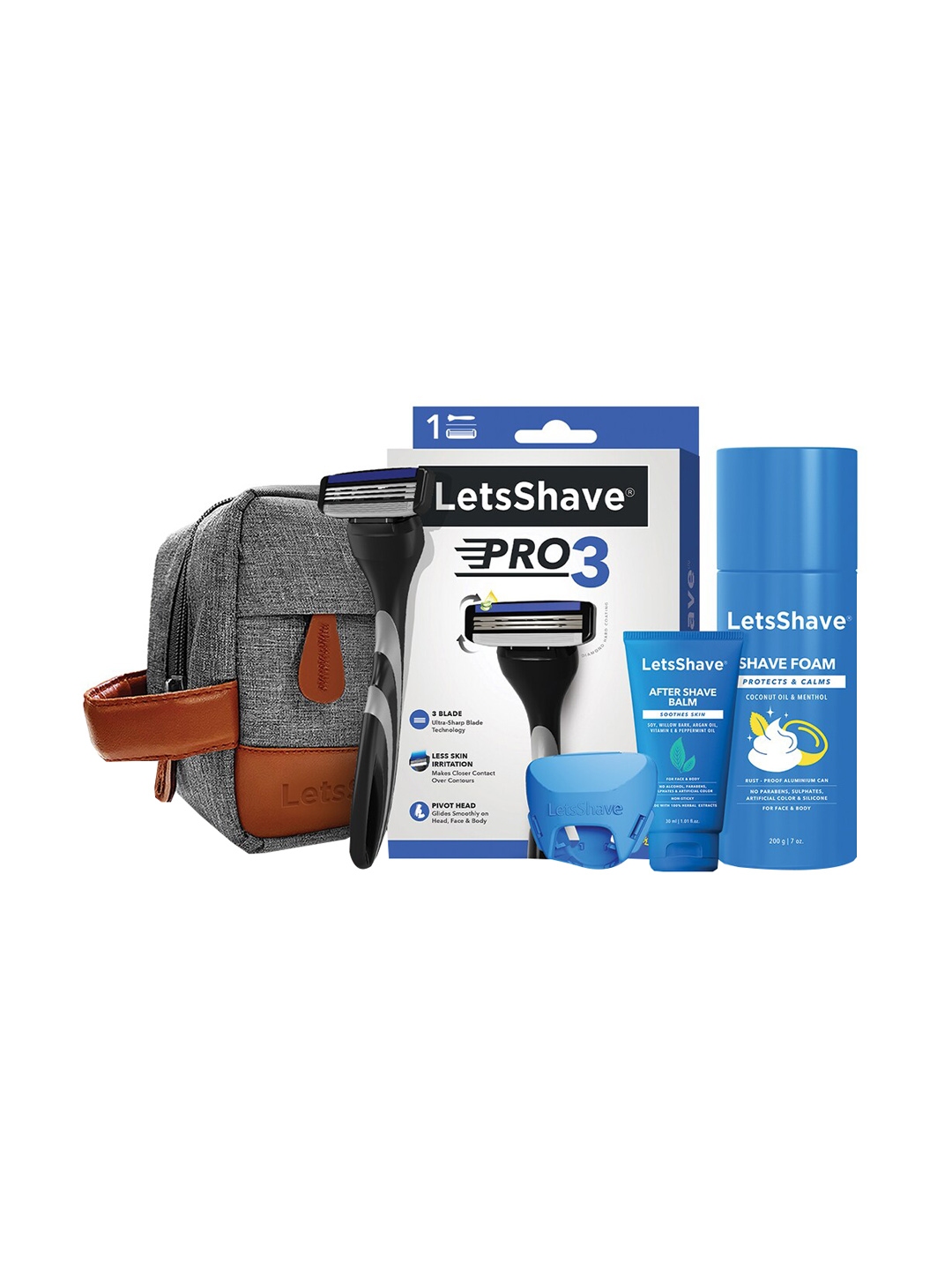 Buy LetsShave Men Pro 3 Grooming & Shaving Kit - Grooming Combo for Men ...