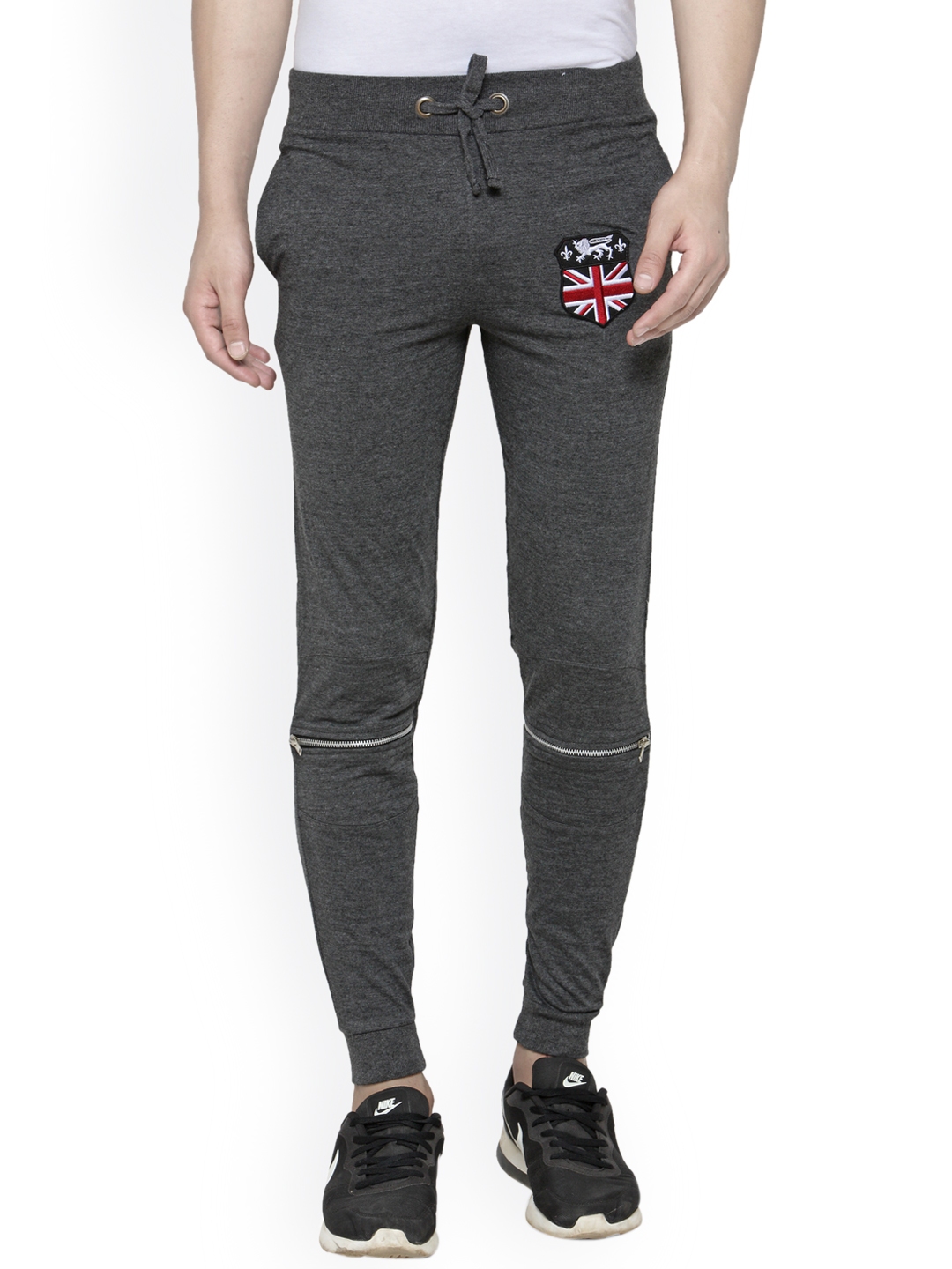 plain grey track pants