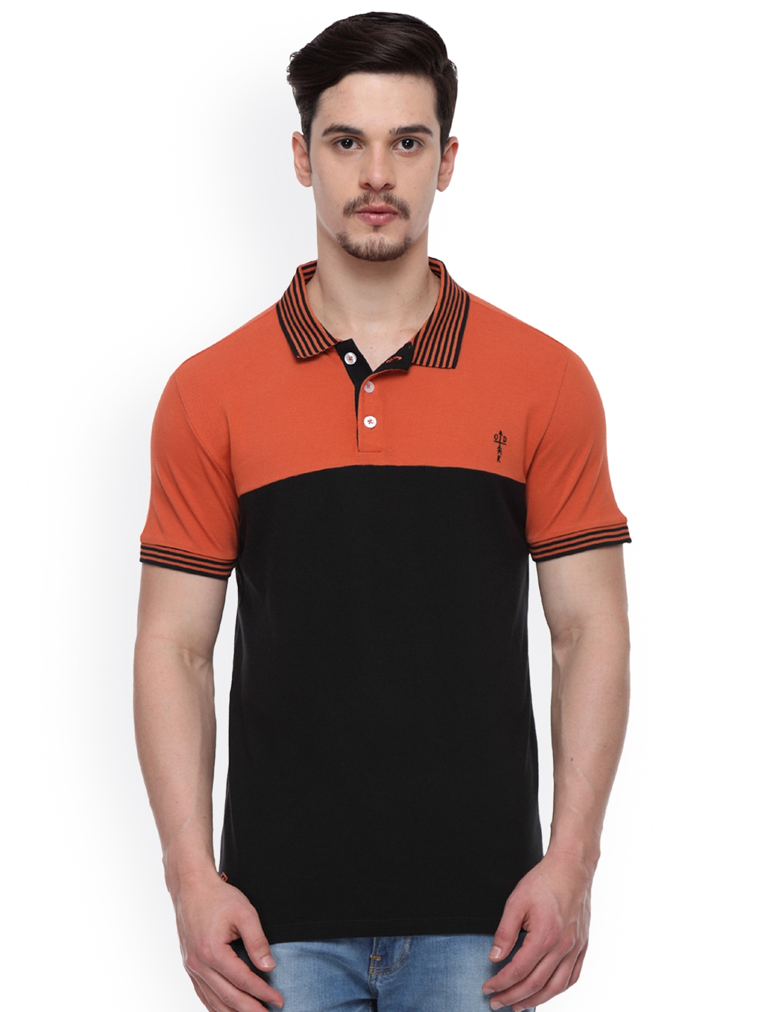 Buy ODAKA Men Black Solid Polo Collar T Shirt - Tshirts for Men 2357970 ...
