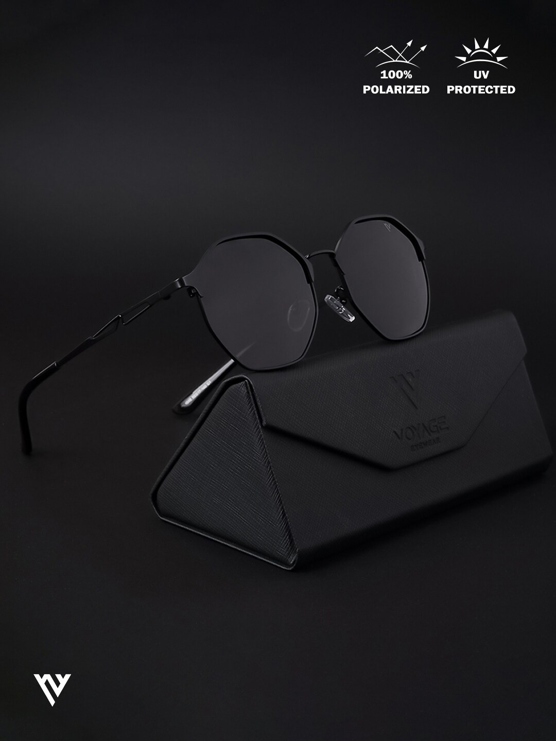 Buy Voyage Round Sunglasses With Polarised And UV Protected Lens