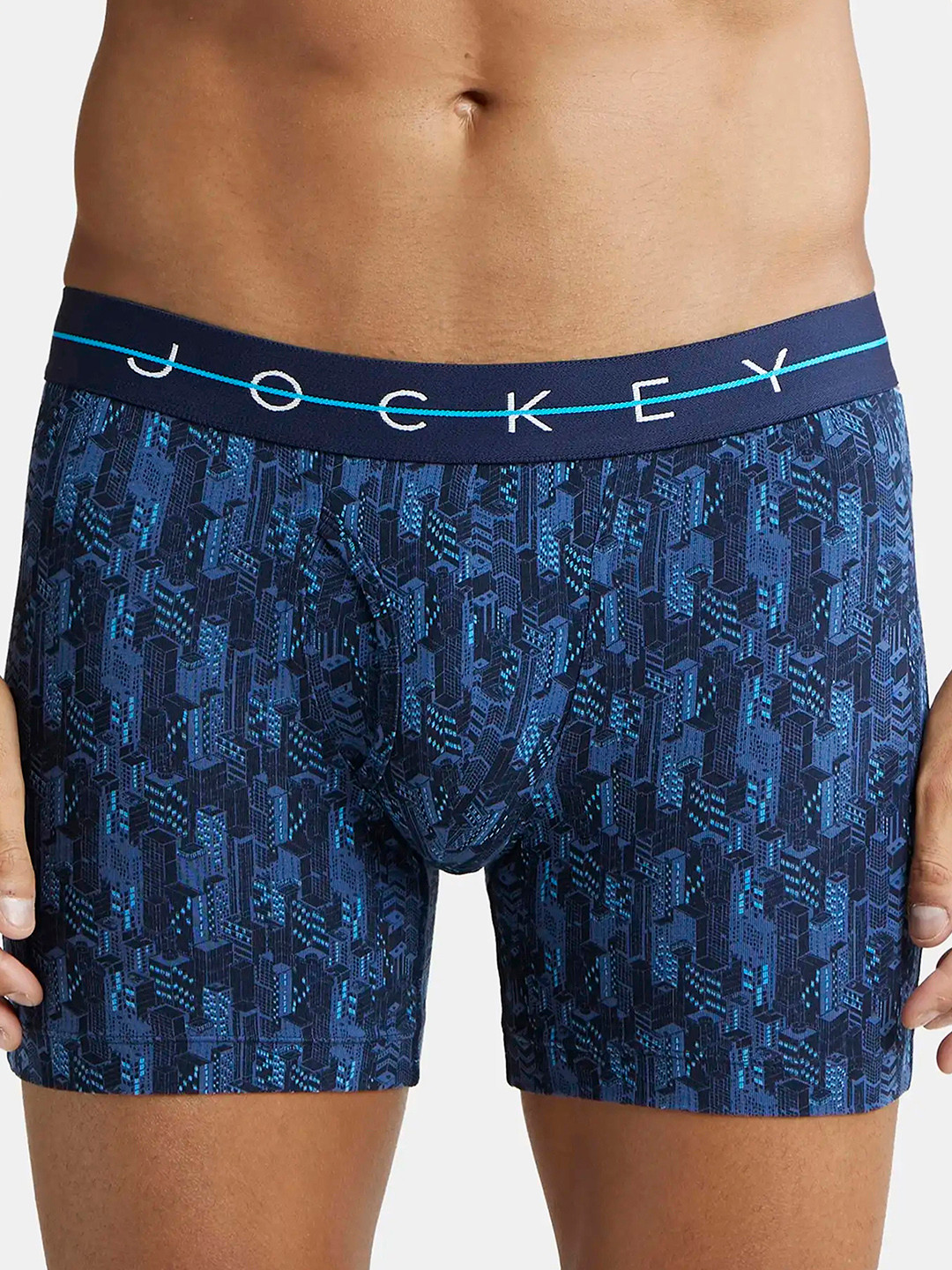 Buy Jockey Super Combed Cotton Stretch Printed Boxer Brief With