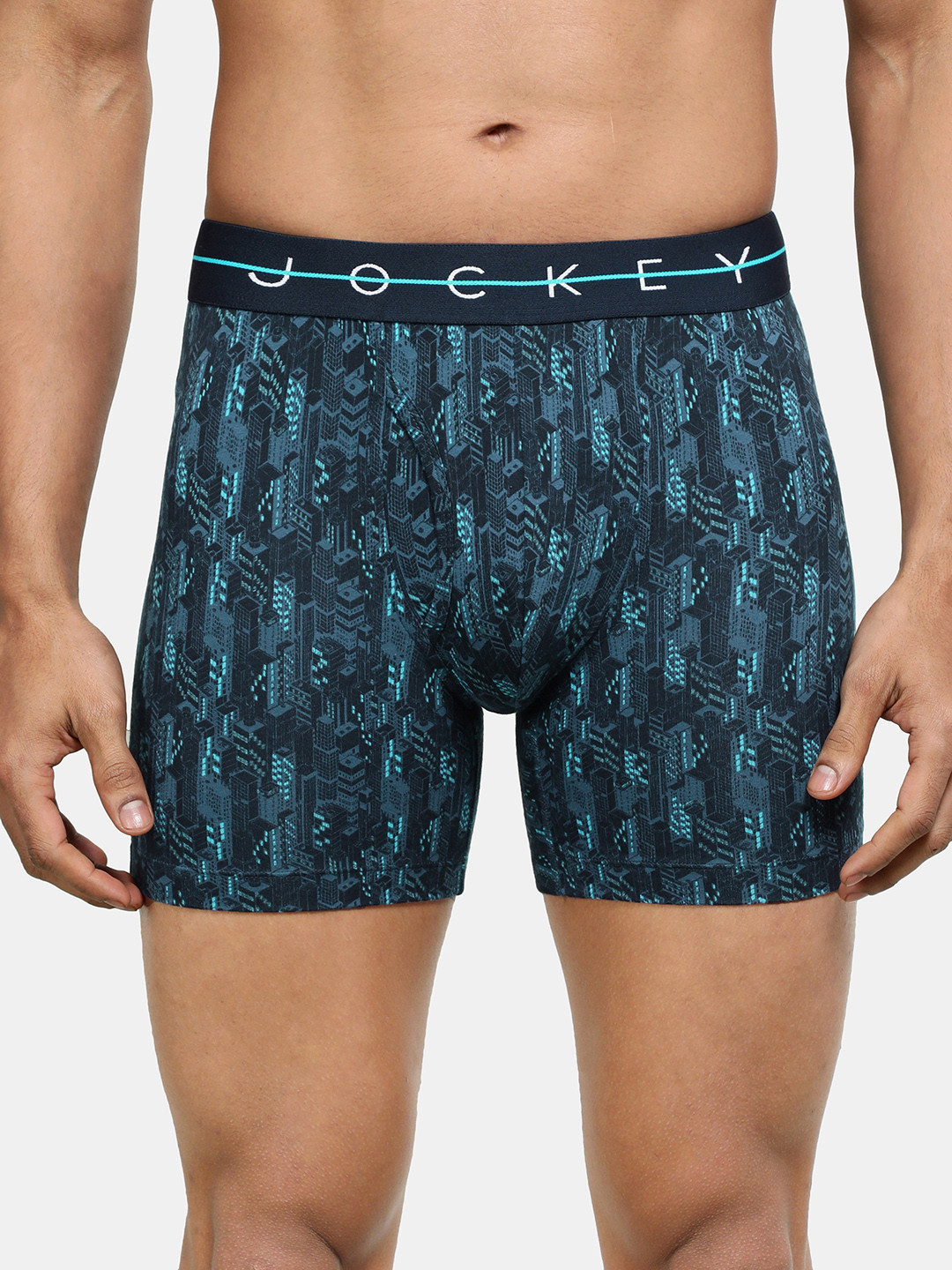 Buy Jockey Men Printed Tencel Micromodal Boxer Style Brief NY03 0105