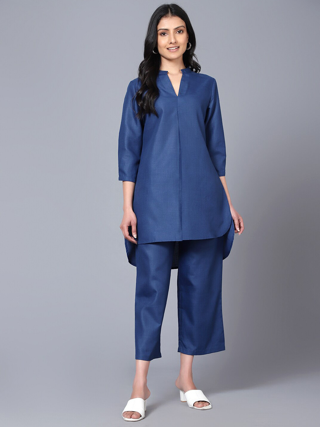 buy-bani-women-mandarin-collar-high-low-longline-top-with-trouser-co