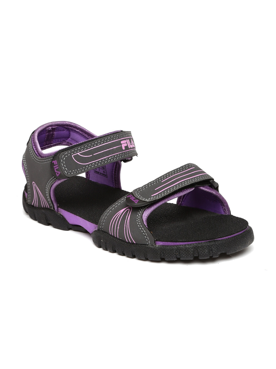 Buy FILA Women Charcoal Grey FRON Sports Sandals Sports Sandals for