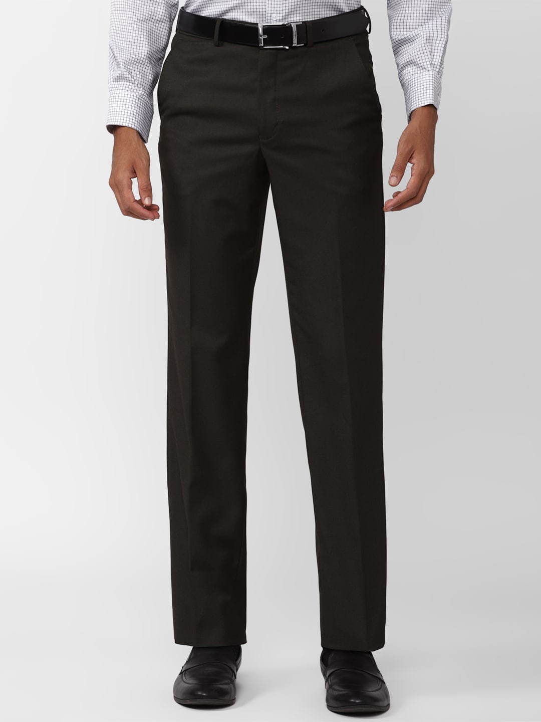 Buy Van Heusen Men Mid Rise Trousers - Trousers for Men 23614936 | Myntra