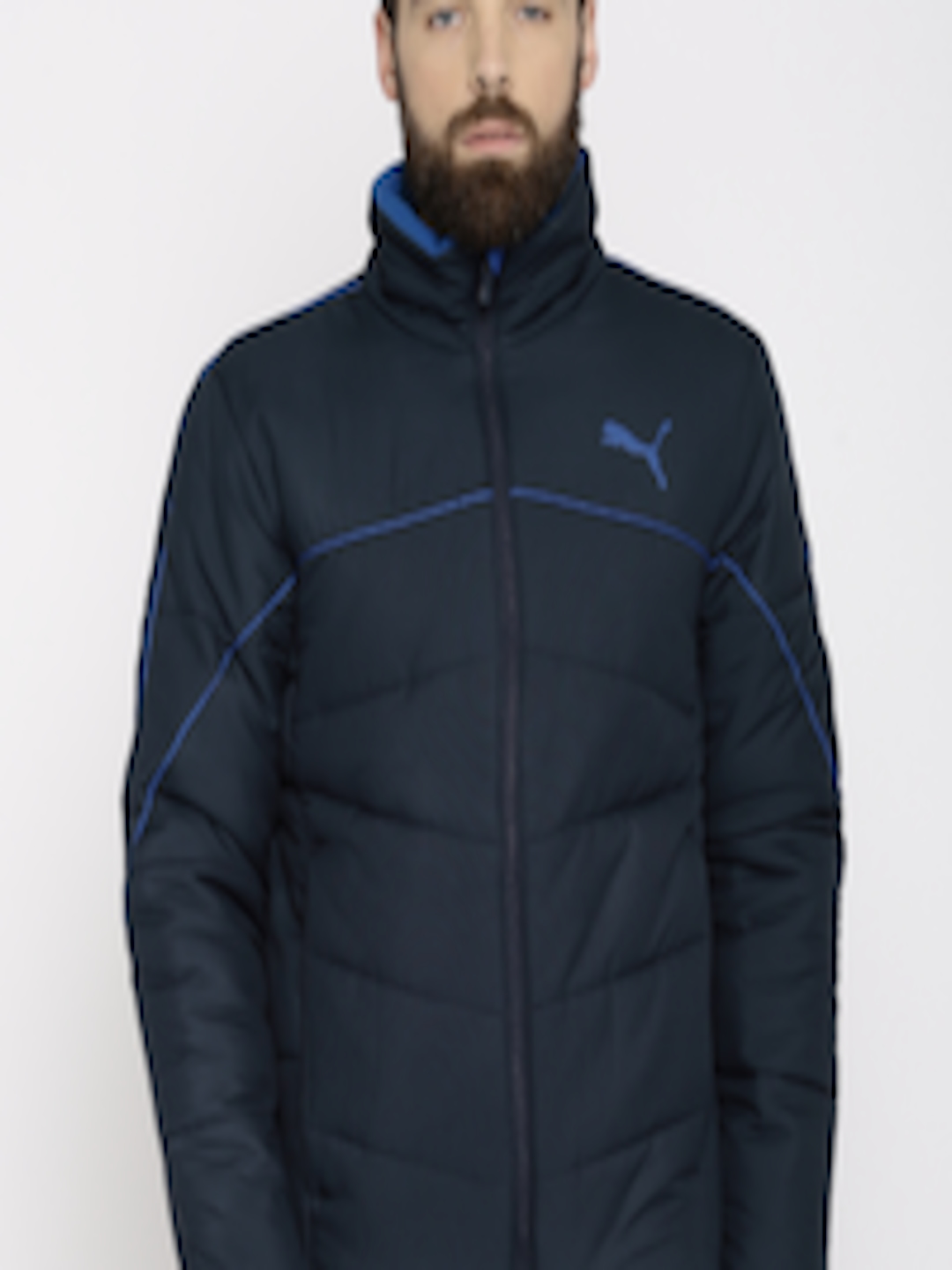 Buy Puma Men Blue Solid Padded ESSENTIALS 400 DOWN Jacket - Jackets for ...