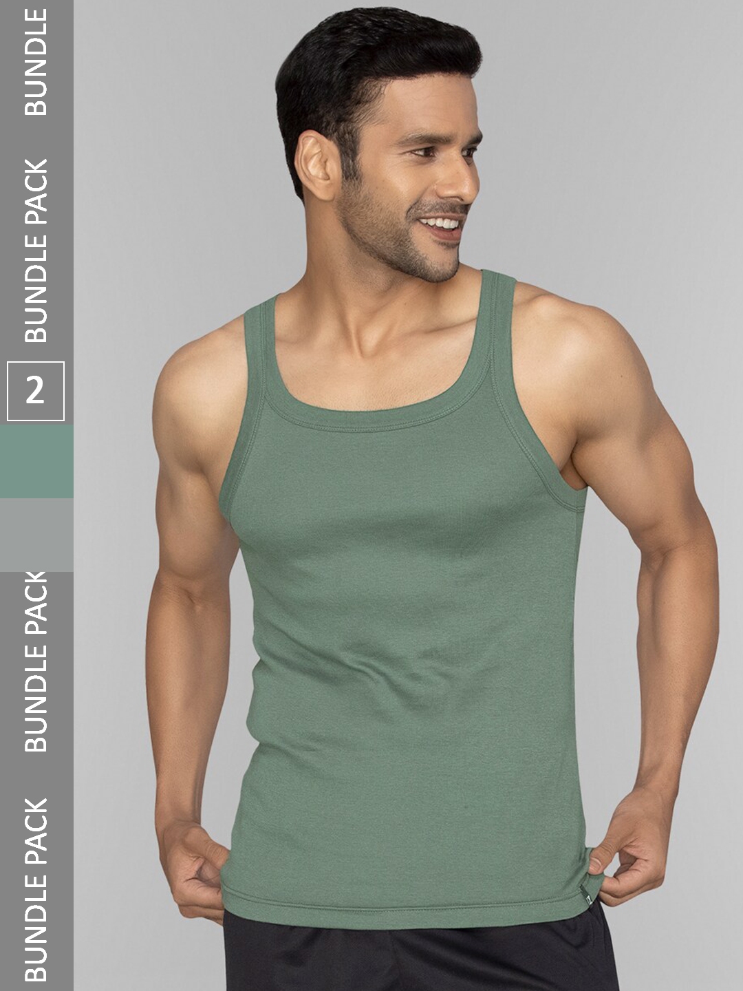 Buy XYXX Men Solid Pack Of 2 Pace Combed Cotton For Mens Square Neck ...