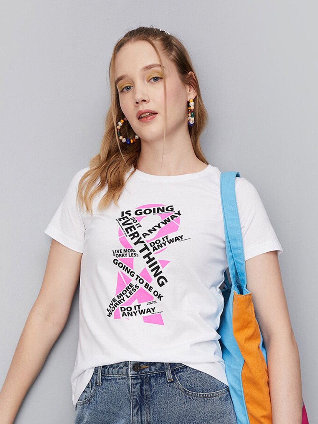 T-shirt whit maxi print