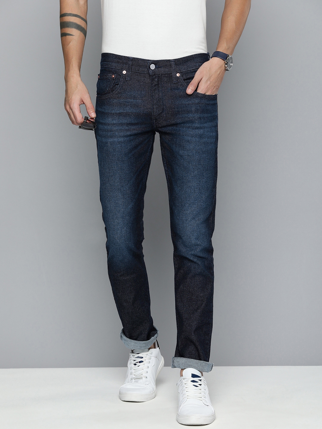 Buy Levis Men 65504 Skinny Fit Light Fade Stretchable Mid Rise Jeans ...