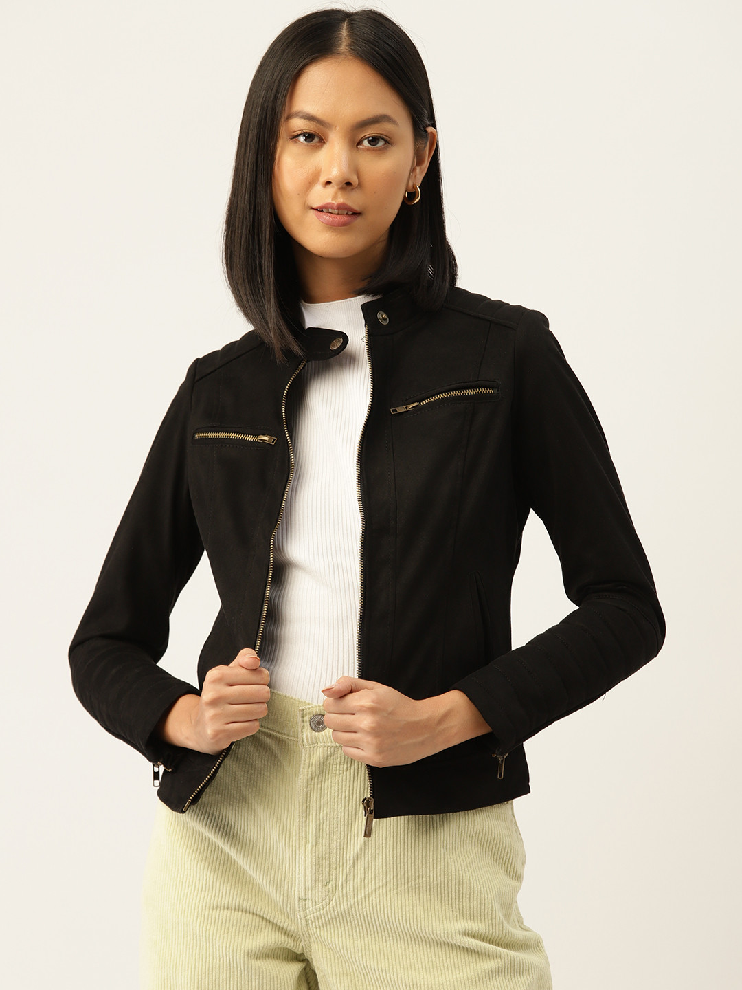 Buy Leather Retail Women Suede Lightweight Biker Jacket Jackets for