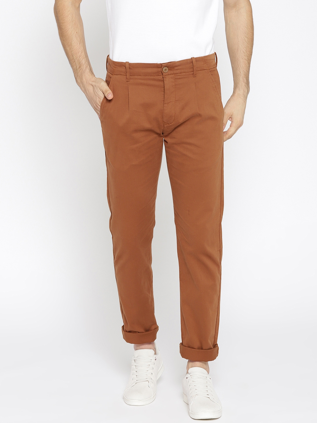 khaki tapered joggers