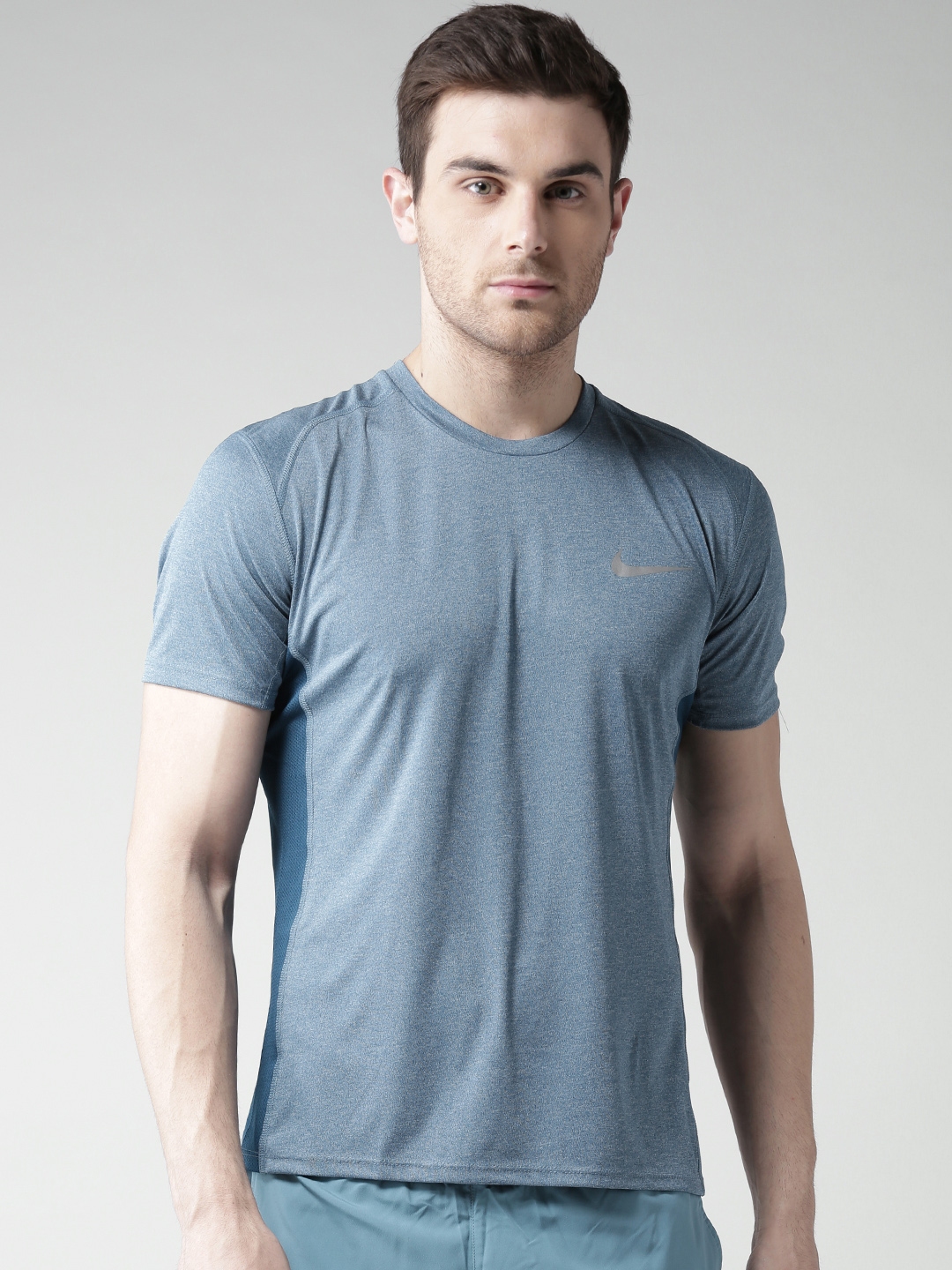 Buy Nike Teal Blue AS MILER Running T Shirt - Tshirts for Men 2364399 