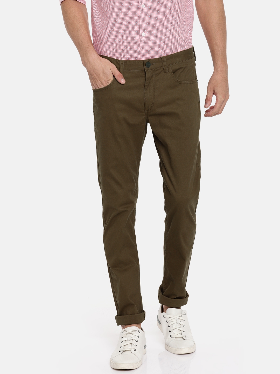 Buy U.S. Polo Assn. Men Brown Solid Chinos - Trousers for Men 2364788 ...