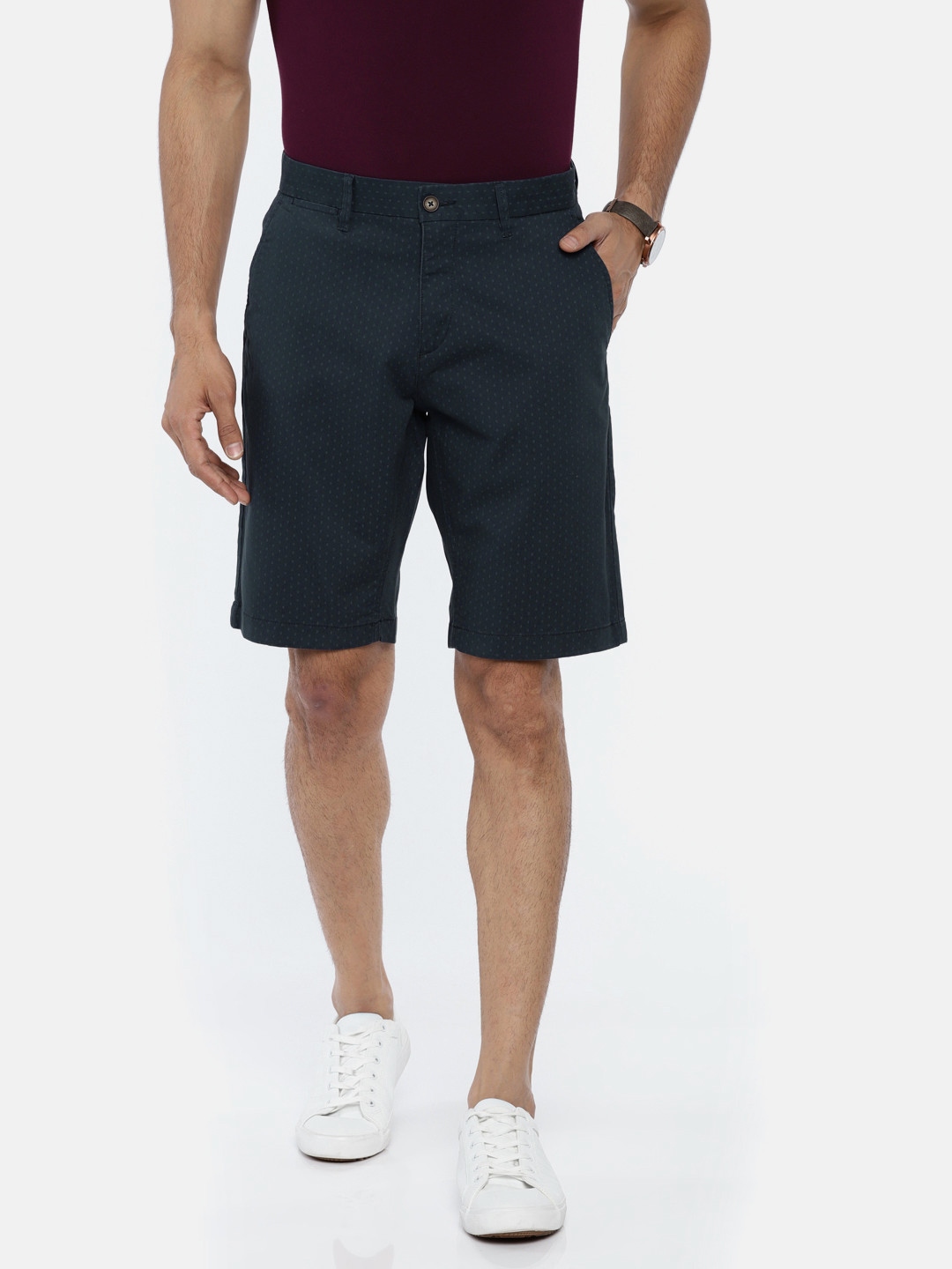 Buy U.S. Polo Assn. Men Navy Blue Solid Regular Fit Shorts Shorts for