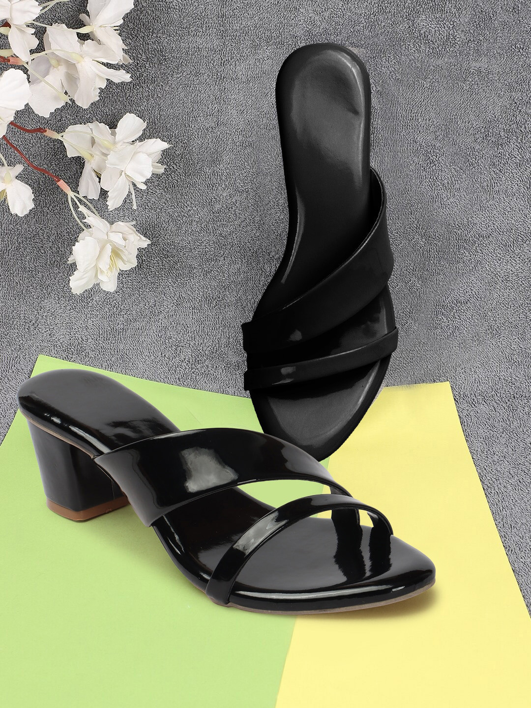 strappy open toe block heels