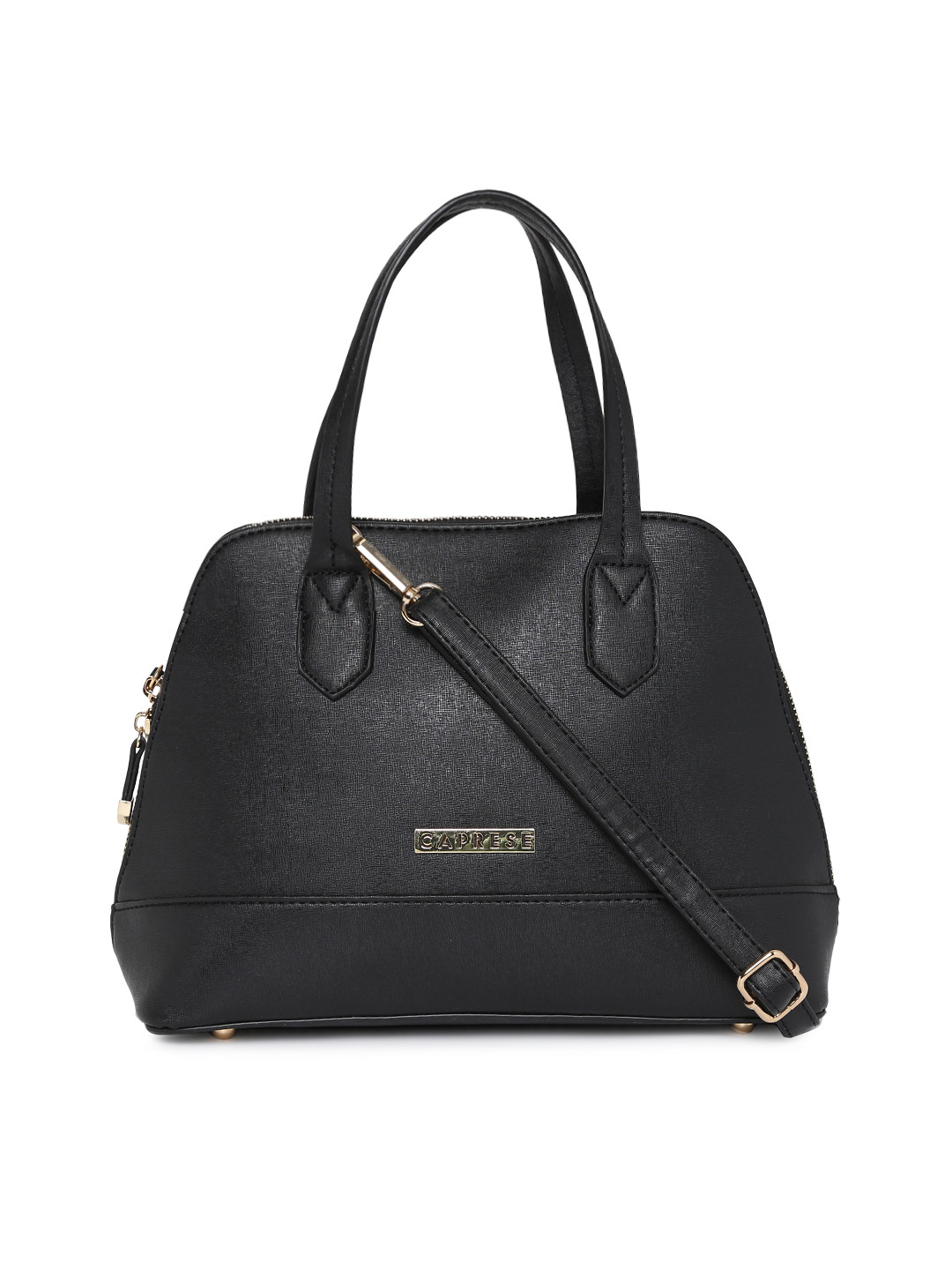Buy Caprese Black Solid Handheld Bag - Handbags for Women 2364927 | Myntra