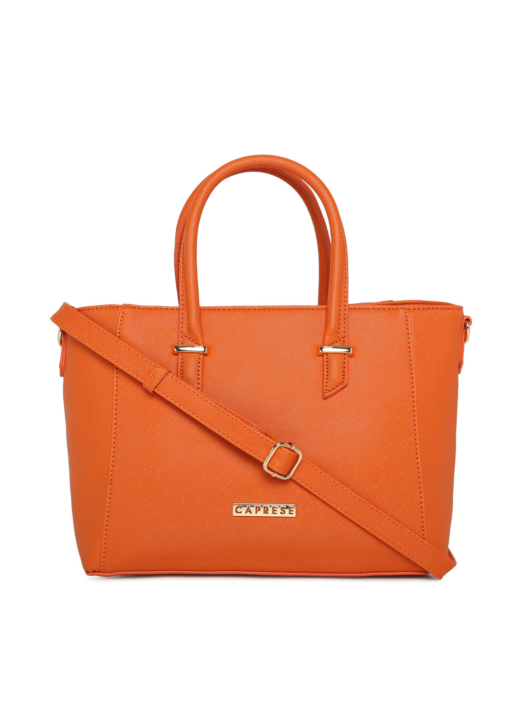 Buy Caprese Orange Solid Handheld Bag Handbags for Women 2364974 Myntra
