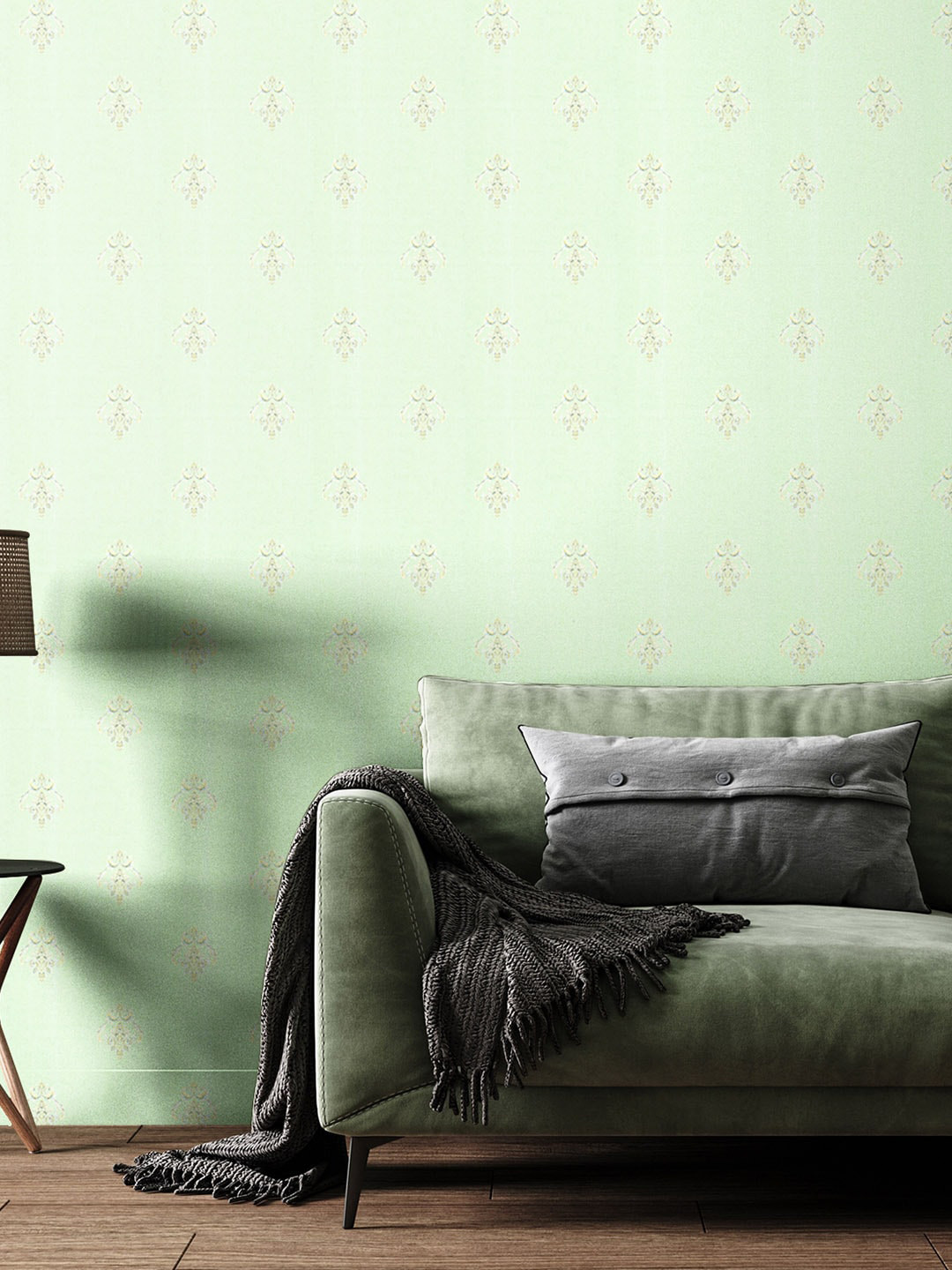 Buy Asian Paints EzyCR8 Fairy Tale Light Green Motifs NonAdhesive Wallpaper For Home(53x950cm ...