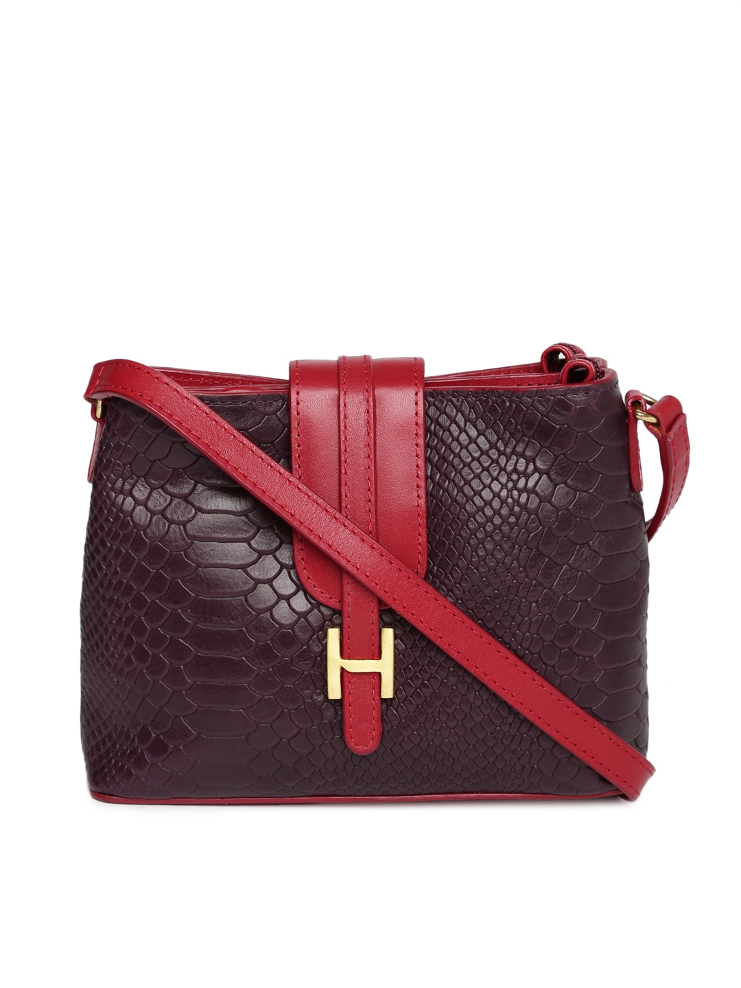 Buy Hidesign Burgundy & Red Textured Sling Bag - Handbags for Women 2365928 | Myntra