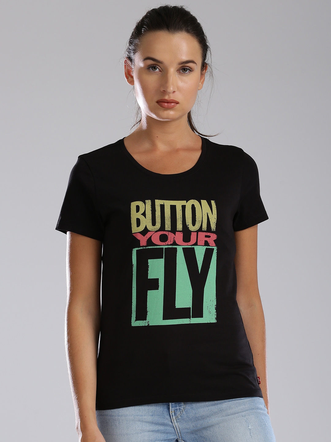 womens black levi t shirt