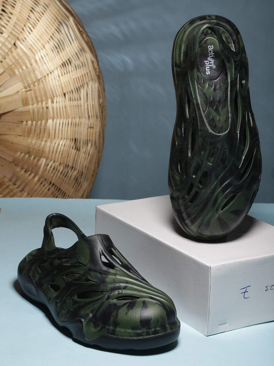 Buy Action Plus Men Camouflage Printed Rubber Clogs - Flip Flops for ...