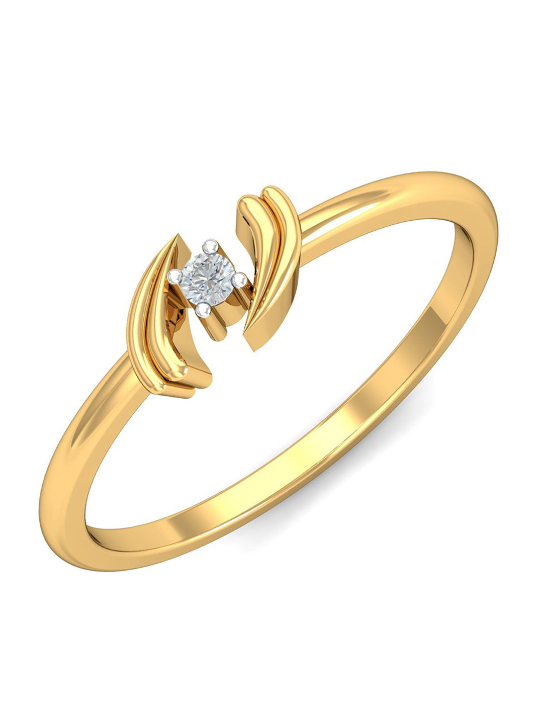 Buy KUBERBOX Diamond Studded 18KT Gold Ring 1 12 Gm Ring Diamond For buy-kuberbox-diamond-studded-18kt-gold-ring-1-12-gm-ring-diamond-for