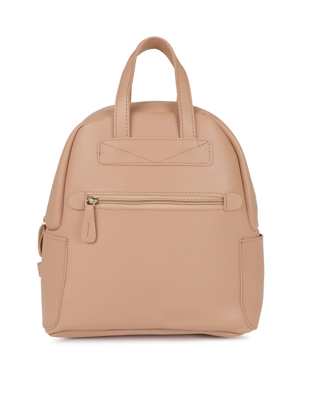 Buy DressBerry Women Peach Coloured Solid Backpack - Backpacks for ...