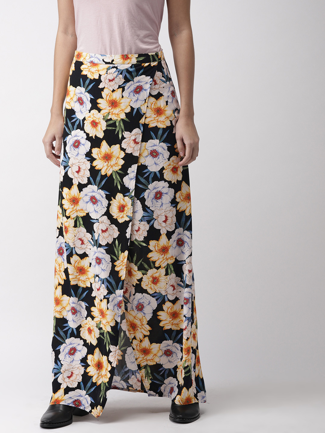 Forever 21 Black Maxi Sheer Slit Skort - S main image 0