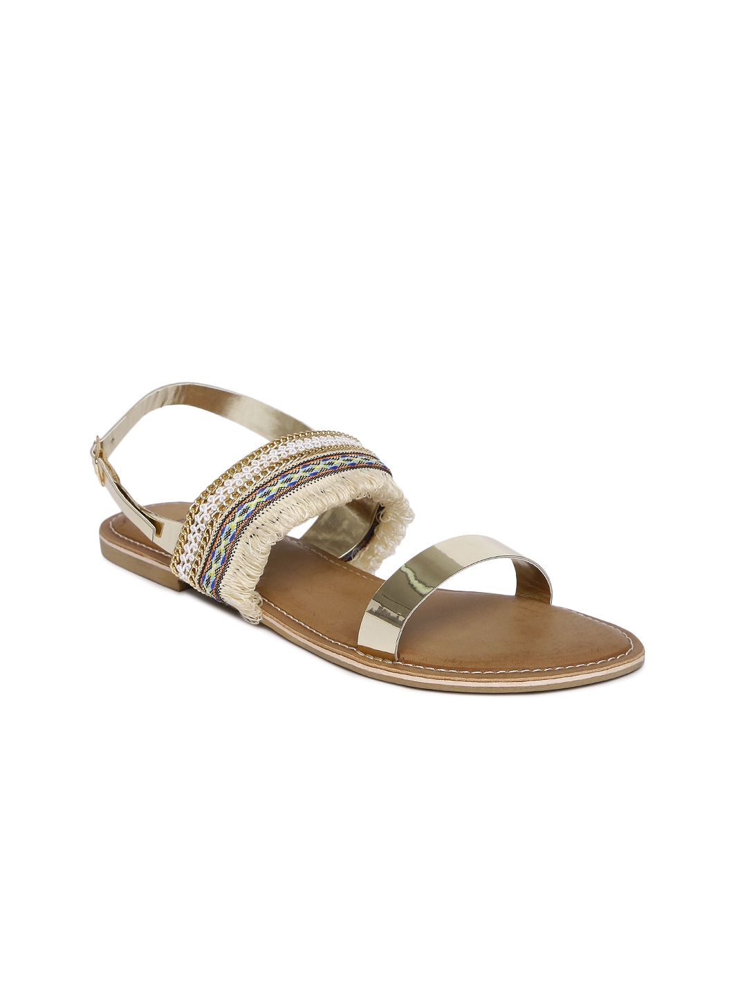 woven open toe flats