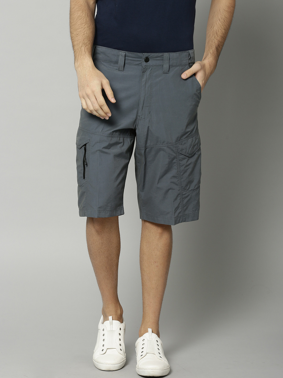 Buy Marks & Spencer Men Blue Solid Cargo Shorts Shorts for Men