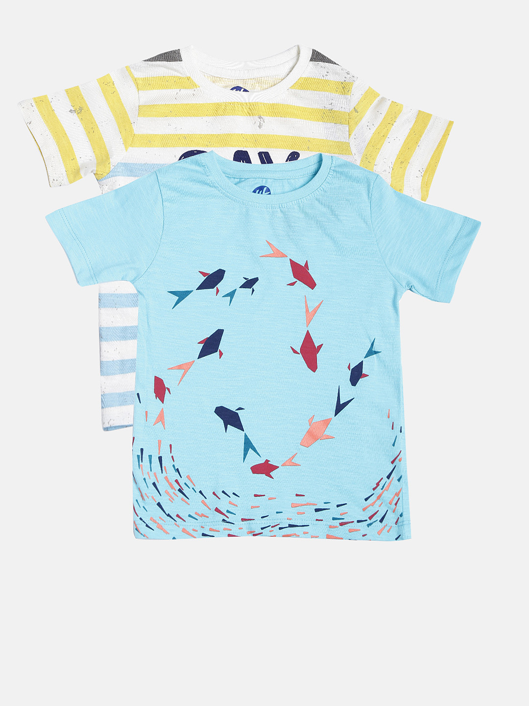 Buy YK Boys Pack Of 2 Printed Round Neck Pure Cotton T Shirts Tshirts