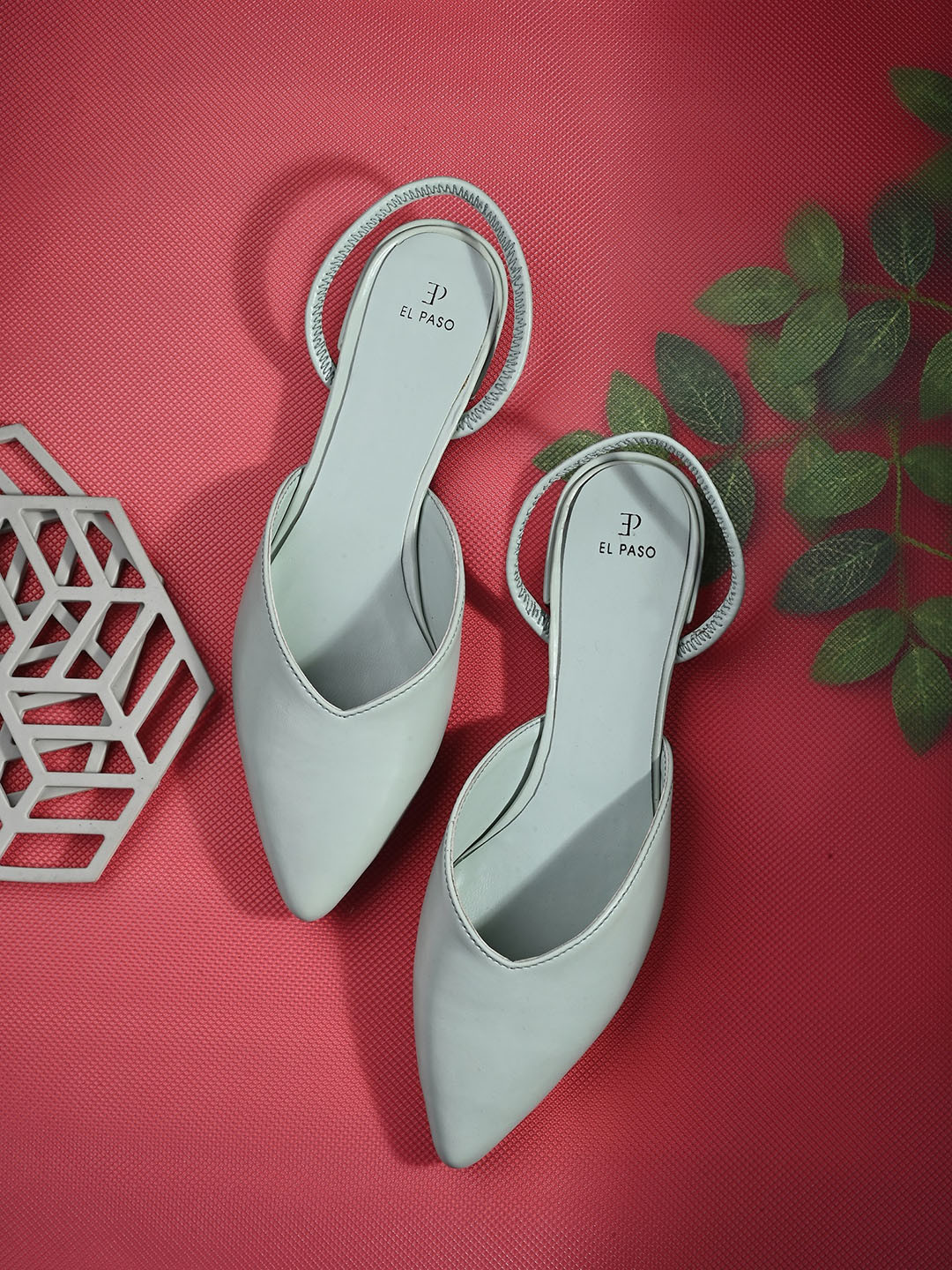 Buy El Paso Pointed Toe Mules With Backstrap Flats for Women 23705462